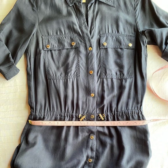 Navy Michael Kors Day Dress with Gold Buttons - Picture 3 of 8